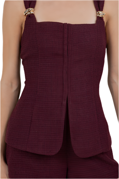Top Tweed Hebillas Vino