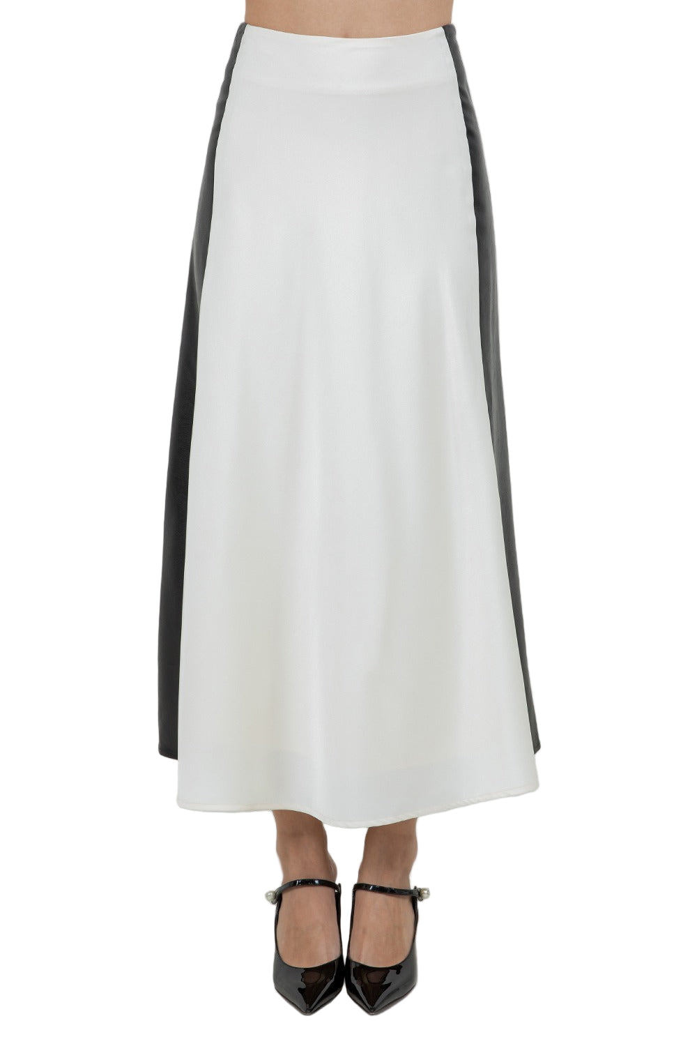 Falda Satinada Combinada