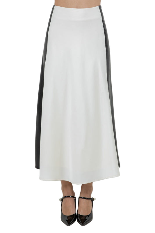 Falda Satinada Combinada