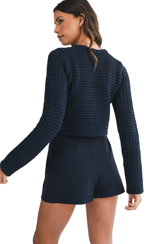 Suéter y Top Azul Marino