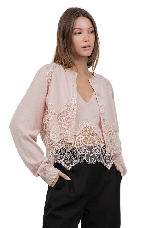 Set Suéter y Top con Encaje