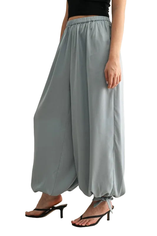 Pantalón Satinado Azul