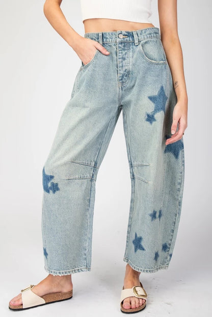 Jeans Barrel con estrellas