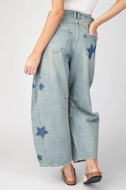 Jeans Barrel con estrellas