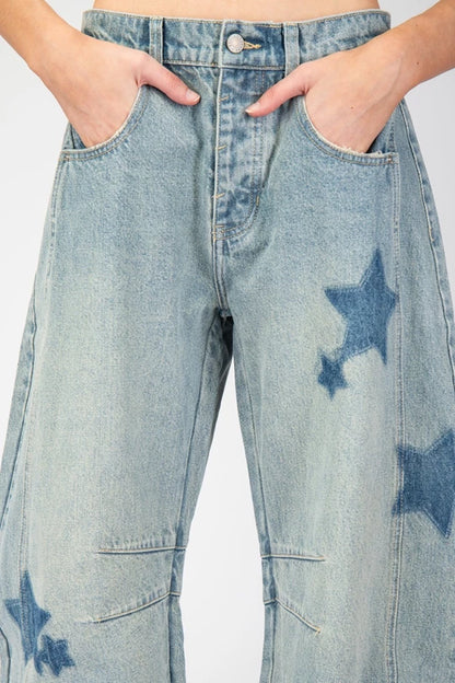 Jeans Barrel con estrellas