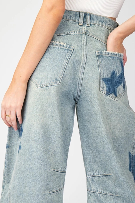 Jeans Barrel con estrellas