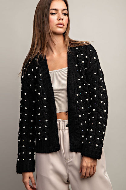 Cardigan con Perlas